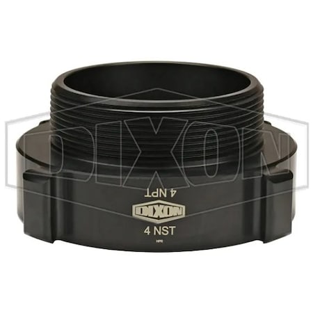 Dixon Style N37 Rocker Lug Hydrant Adapter, 4 in, Female NST NH x MNPT Connection, Aluminum, Hardcoat An N37-40F40T