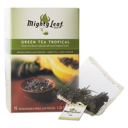 Mighty Leaf Tea MLC Whole Leaf Tea Pouches, Green Tea Tropical 40002