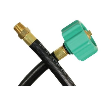 Jr Products 14 Inside Diameter Thermo Plastic Pigtail Hose QCC Quick Check Connector Type 1 Connection x 1 07-31555