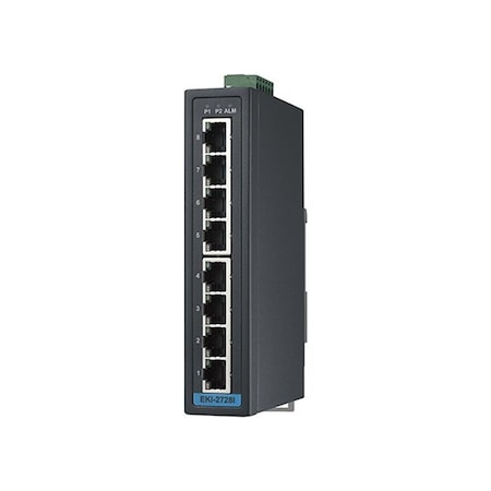 Advantech 8-port Ind. Unmanaged GbE Switch W/T EKI-2728I-DU