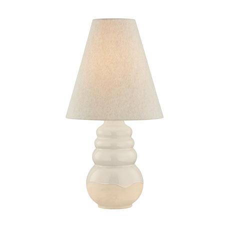Hudson Valley Lighting Tybee Table Lamp in Aged Brass/Ceramic Elemental White by Cortney Bishop CBL8230-AGB/CEW