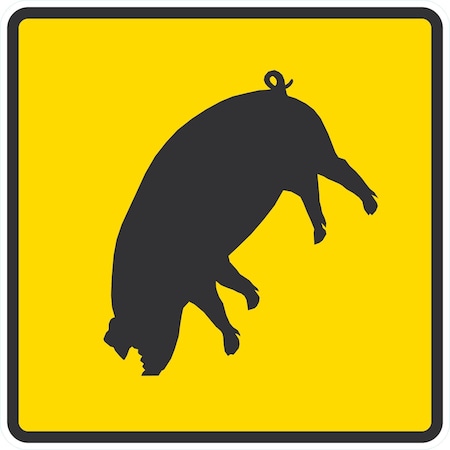 Lyle Pig Symbol, 24x24, Engineer Grade, Yellow G-12849-EG_24x24
