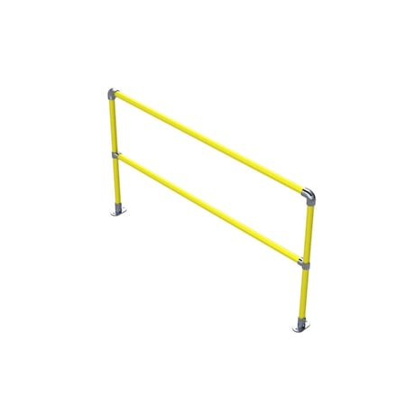 Safety Rail Accu-Fit Express Kit 6ft Straight, Yellow Powder Coated & Galvanized 400772