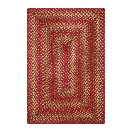 Homespice Decor 10 x 10 in. Rectangular Apple Pie Jute Braided Rugs, Red 565679