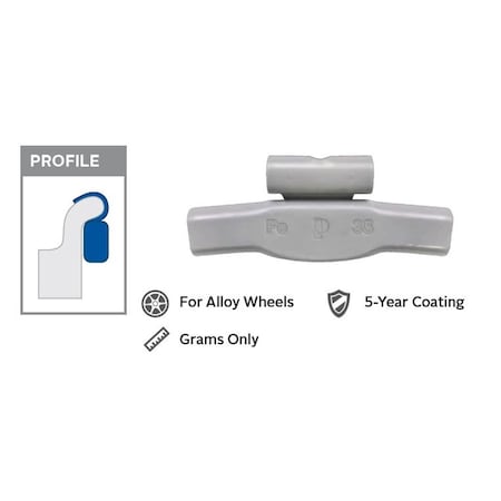 Perfect Equipment 25 g Coated Mag Wheel Weight, 25PK PWWIAW025