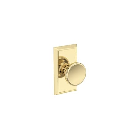 Baldwin Residential Door Knobs Privacy Reversible Non-Lacquered Brass PVSOLHFR031
