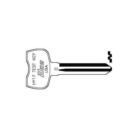 Ilco Unican Hyundai 2007 Elantra No Hole in Head, 10PK HY17 TEST KEY