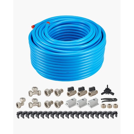 Vevor Air Compressor Line Kit 3/4'' x 300FT HDPE/Aluminum Shop Air Piping System Blue CAP 300ft