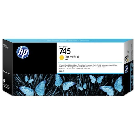 Hp 745 (F9K02A) Yellow Original Ink Cartridge (300 ml) F9K02A