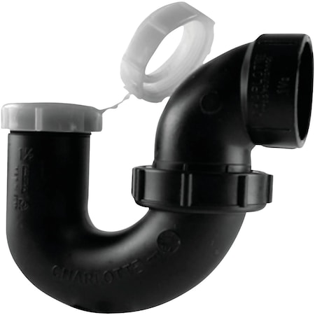 Charlotte Pipe And Foundry 1-1/4'' 1-1/2'' Black ABS P-Trap ABS 00711P 0600HA