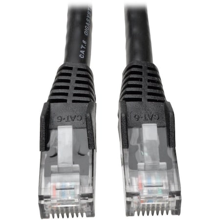 Eaton Tripp Lite Series Cat6 Gigabit Snagless Molded UTP Ethernet Cable RJ45 M/M, PoE, Black, 6 ft. N201-006-BK
