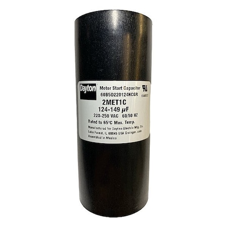 Dayton Motor Start Capacitor, Round 2MET1