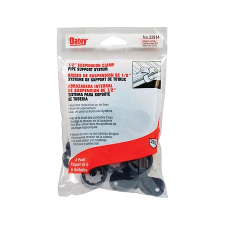 Tinkertools 0.5 in. Polypropylene Suspension Pipe Clamps - Gray, Pack of 6 TI3325524