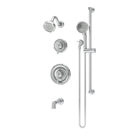 Symmons Braston HydroMersion Double Handle Tub and Shower Trim Kit with Hand Spray (Valve Not Included) 589615TRM