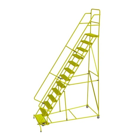 Tri-Arc Step13 Steel Rolling Ladder, W/24"Wx10 KDSR113242-Y