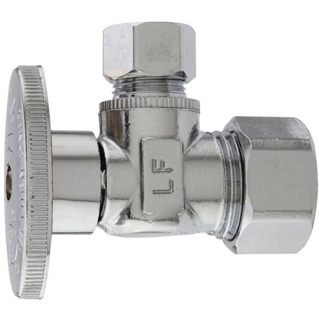 Plumb Pak Shut-Off Valve, 1/2 x 3/8 in Connection, Compression, Brass Body PP2659PCLF