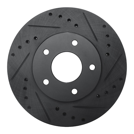 Dynamic Friction Co DFC Brake Rotor - Drilled and Slotted - Black 633-67048R