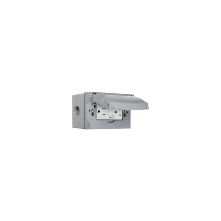Hubbell-Raco Weatherproof Cover, Switch Box Type, 1-Gang Gang, Aluminum 5874-5S