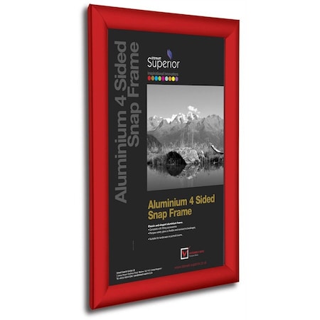 Seco Poster Snap Frame, 18" x 24", 1" Profile, Red SN1824RED