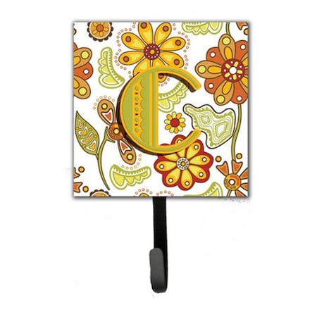 Carolines Treasures Letter C Floral Mustard And Green Leash and Key Holder CJ2003-CSH4