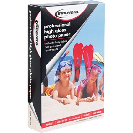 Innovera Innovera 99546 High-Gloss Photo Paper; 4 x 6; 100 Sheets-Pack 99546