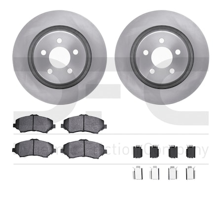Dynamic Friction Co DFC Brake Rotor- Heavy Duty Brake Pad includes Hardware 6412-42082
