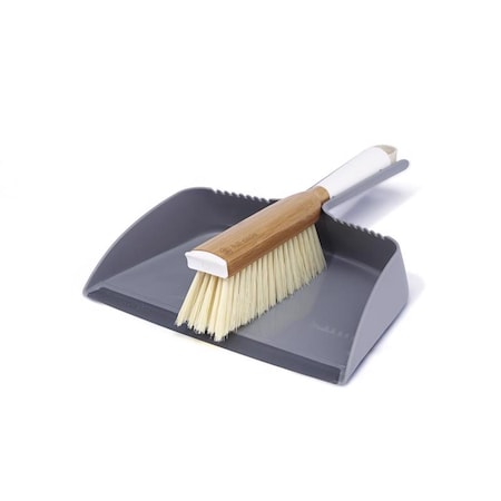 Clean Team Full Circle Clean Team Bamboo/Plastic Handheld Dustpan and Brush Set FC14604W