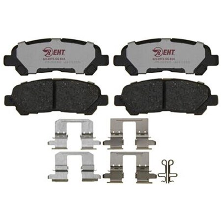 R/M Brakes RM Brakes EHT1325H Ceramic Brake Pad Set With Hardware - 2008-2013 Toyota Highlander R53-EHT1325H
