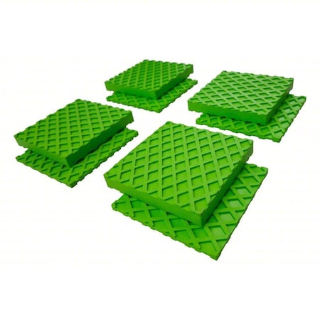 Zoro Select Vibration Isolator Pad, 2" L, 49/64" H, PK4 852GL8