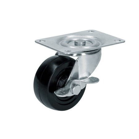 Surtek Rubber Swivel Caster With Brake 3in RH7B