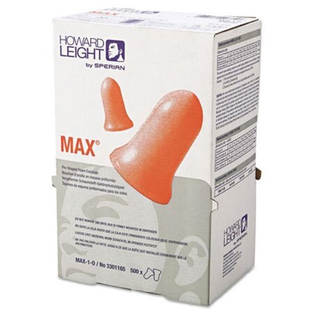 Honeywell MAX-1 D Single-Use Earplugs - Cordless - 33NRR - Coral - LS 500 Refill HOWMAX1D