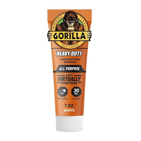 Gorilla Glue ConstructionAdhesive, White, 7floz, Tube 108724