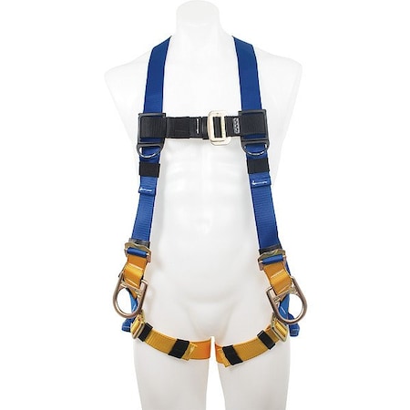 Werner LITEFIT Full Body Harness, XL, 425 lb, Mating Chest/ Mating Leg Straps, Back, Hips D-Ring H331004