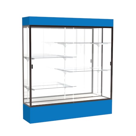Ghent Lighted Floor Display Case 72x80x16, Mirror, Bronze 3176MB-BZ-RY