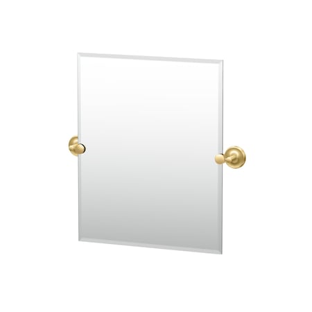 Gatco Designer II 24" Frameless Rectangle Mirror, Brushed Brass 5059SM