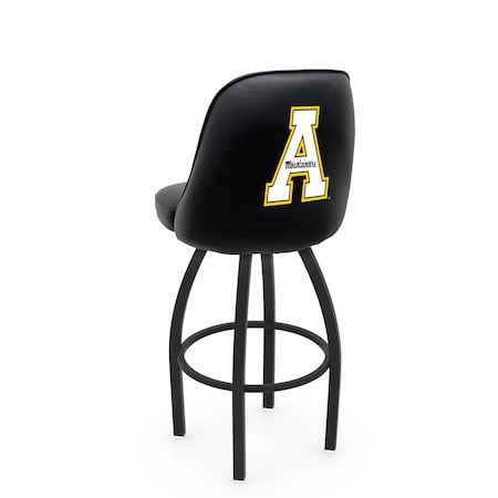 Holland Bar Stool Co Logo Grizzly Appalachian State 30 in. Swivel Bar Stool with Black Wrinkle Finish L048