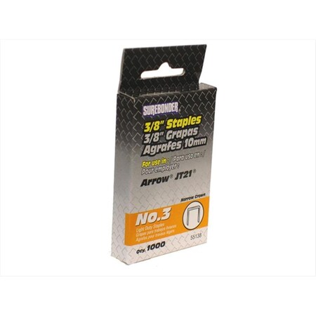 Fpc Surebonder Staples Light Duty No. 3- 0.38 in. 1000pc SRB55138