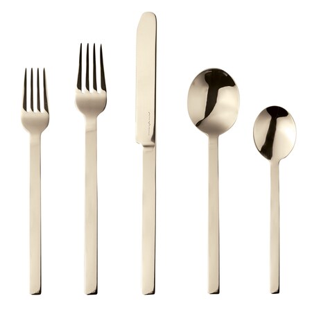 Mepra Stile Champagne By Pininfarina Flatware  Set - 20 Pcs. 107522020C