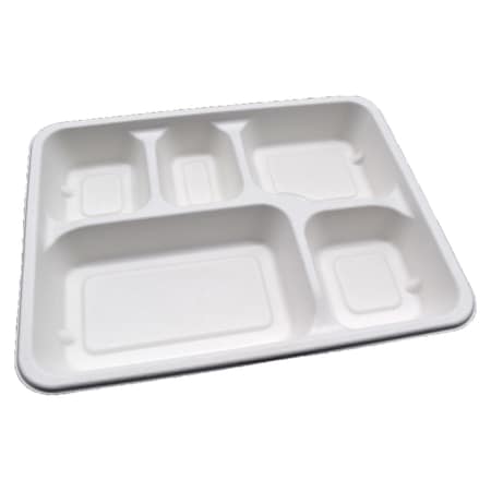 Rdi Bagasse 5 Compartment Deep Plate 500cs, 500PK IB-PLT 5D C