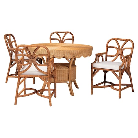 Bali & Pari Trevor Natural Rattan Dining Set 264-14188-14384-ZORO