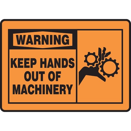 Accuform OSHA WARNING SAFETY LABEL KEEP HANDS LEQM334XVE