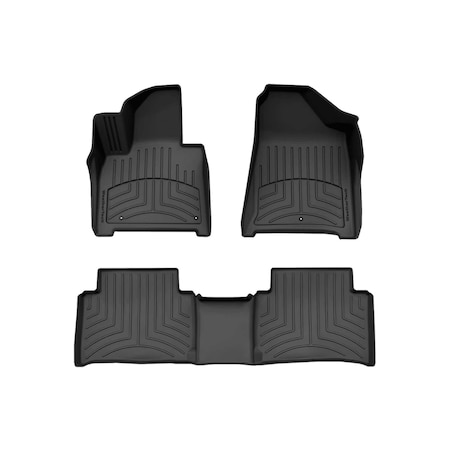 Weathertech Black Front & Rear FloorLiner HP, 2024 - 2025 Hyundai  Santa Fe 441865-1-2IM