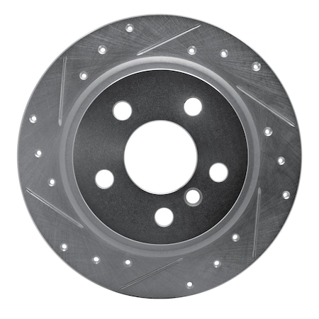 Dynamic Friction Co DFC Brake Rotor - Drilled and Slotted - Silver 631-32016L