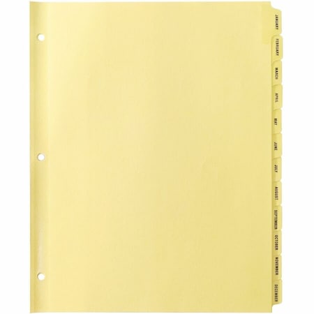 Business Source Index Tabs, Plastic; Paper, Yellow, PK10 BSN01807