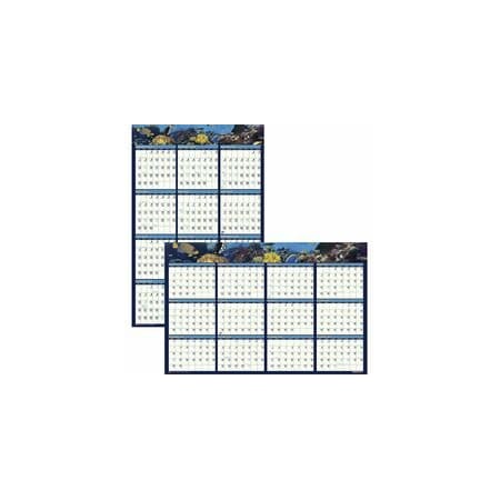 House Of Doolittle Wall Calendar, Reverse/Erase, 24x37 In. HOD3969