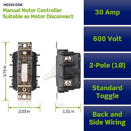 Leviton Plugs and Receptacles MS302-DSW