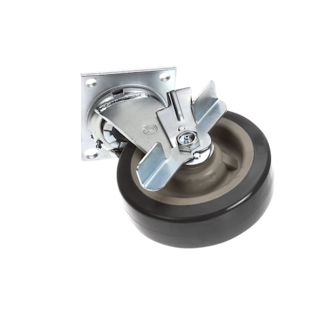Metro Caster, 6in Swivel with Brake, Plate C6PB