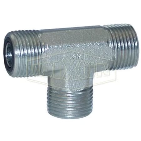 Dixon Union Tee, 1-7/16-12 Nominal, Male Flat Face, Steel, Domestic FS2603-16