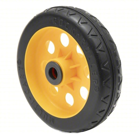 Rock N Roller Caster, Yellow, 8" Wheel Dia. RWHLS8X2