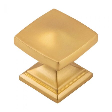 Gan Eden 1.25 sq. in. Door Knob, Brushed Gold Brass GA2251327